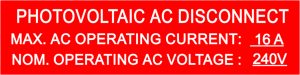 Custom AC Disconnect