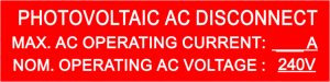 Ac Disconnect with Blank Values