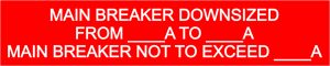 Main Breaker Derate - From/To Amps with Blank Values