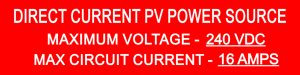 Direct Current PV Power Source with custom values