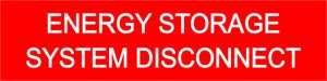 Energy Storage System Disconnect