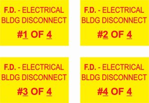 Fire Department Disconnect Set 1-4 of 4