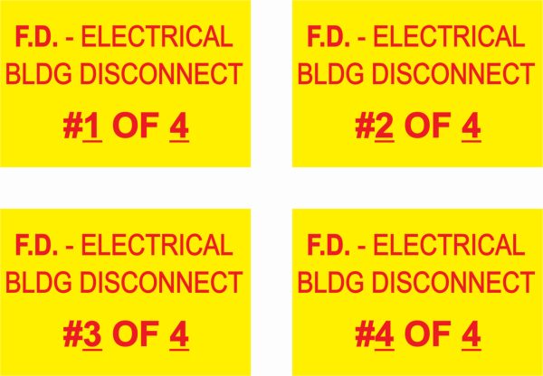 Fire Department Disconnect Set 1-4 of 4