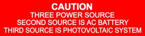 Three Power Source - AC battery, Pv system