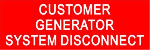 HI Customer Generator System Disconnect